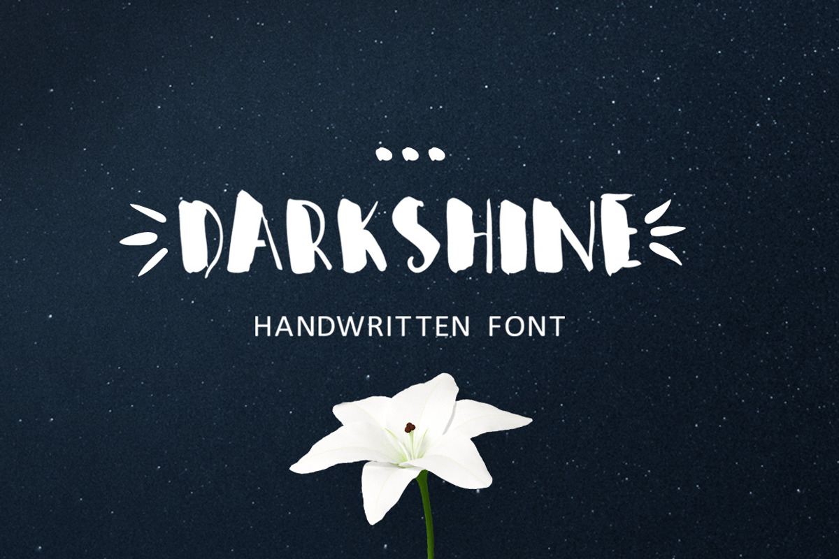 Darkshine Brush Font. Script.
