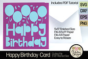 Happy Birthday Balloons SVG Card, a Card Template by Clikchic Designs (Thumbnail 4 of 6)