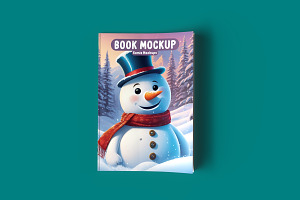 7 X 10 Closed Book Cover Mockup