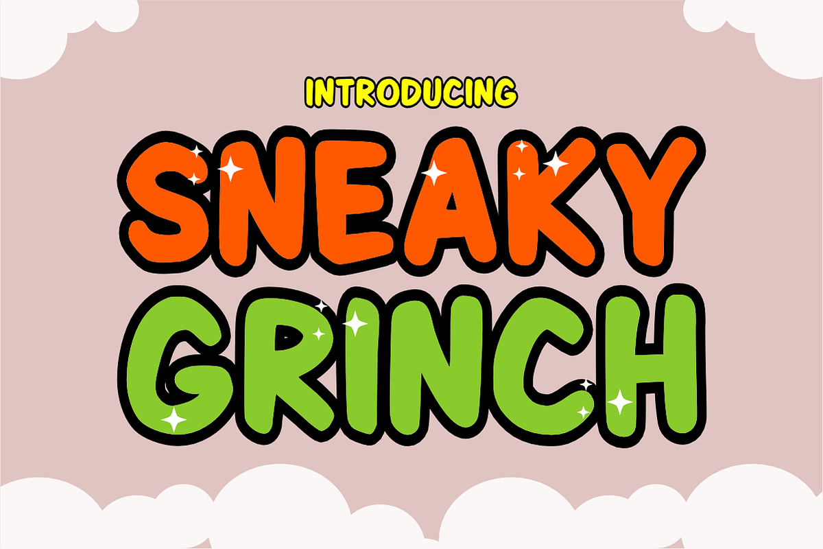 Sneaky Grinch - Playful Bold Font, a Sans Serif Font by KiddoGlyphs Studio (Photo 1 of 6)