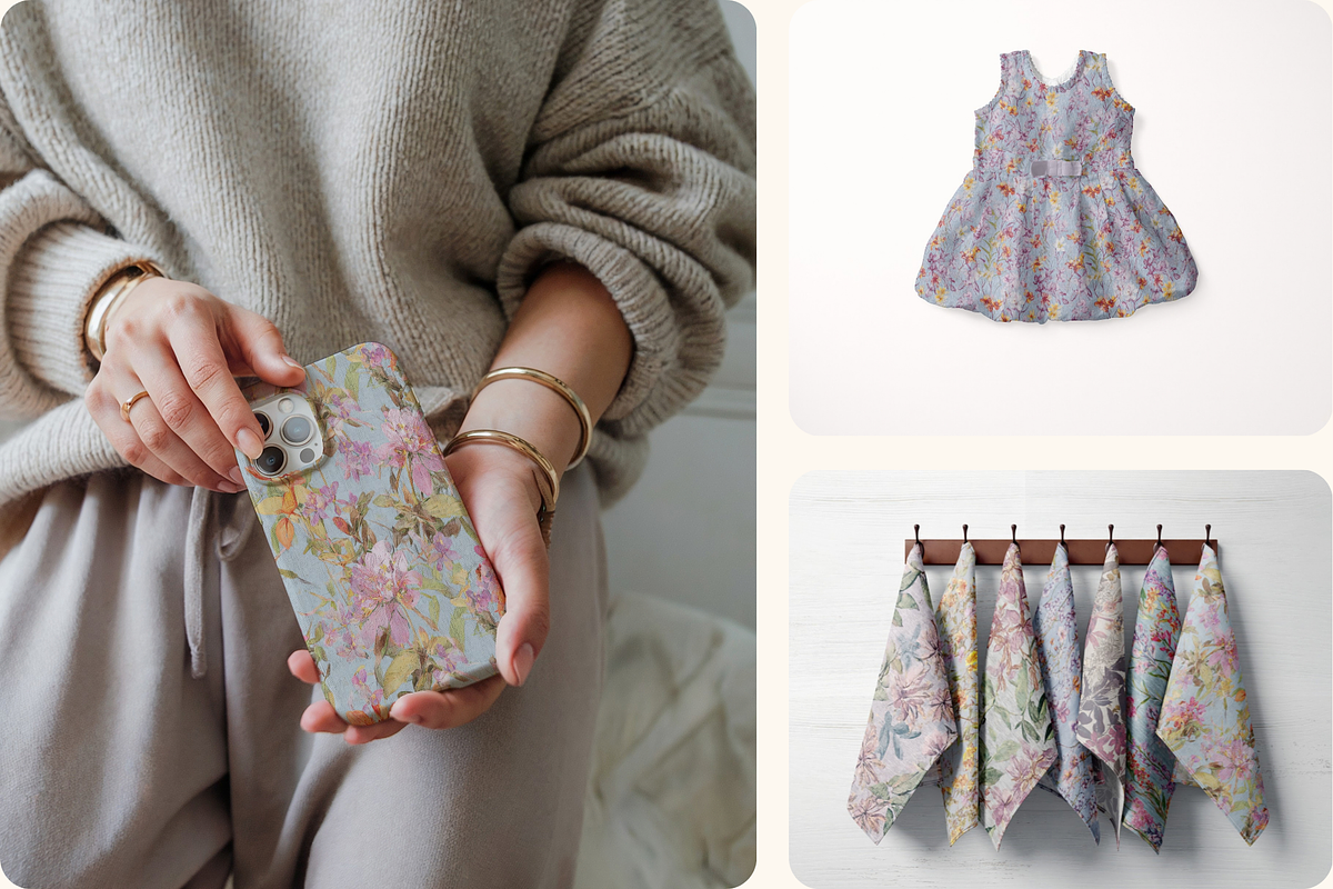 Lilac Haze Vintage Wildflowers, a Pattern Graphic by Ninterints (Photo 6 of 10)