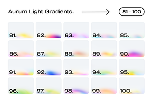 100 Aurum Light Gradients Collection