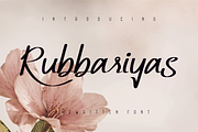 Rubbariyas 2 Font, a Script Font by ponuppo (Thumbnail 1 of 3)