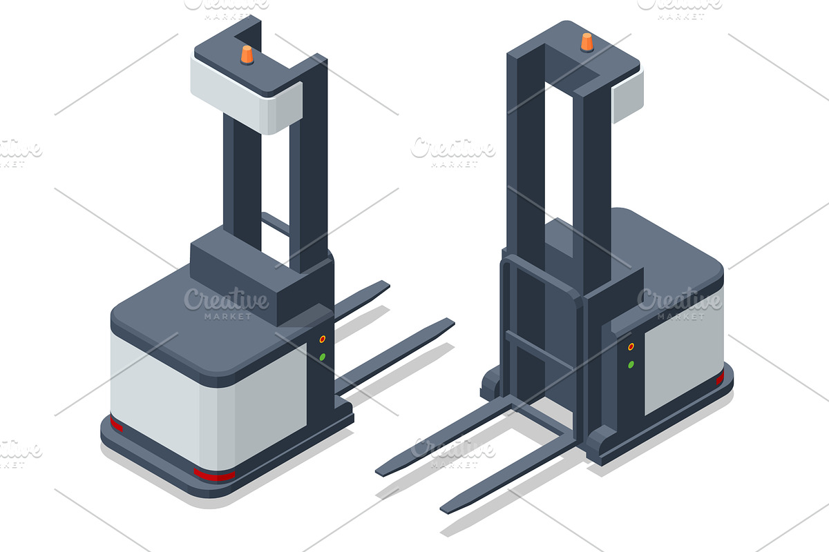 Isometric view of two autonomous, an Illustration by Golden Sikorka