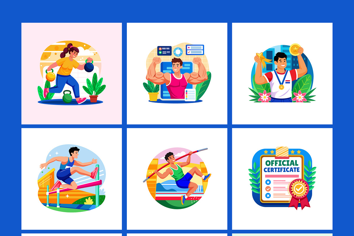 Bundle of Sports and Athletics Pack, a Sport Illustration by Creative Stall (Photo 9 of 10)