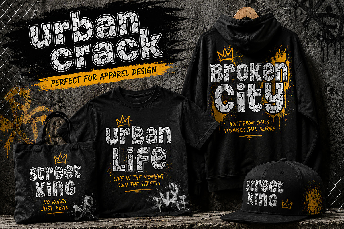 Urban Crack, a Serif Font by Wow Magic (Photo 3 of 4)