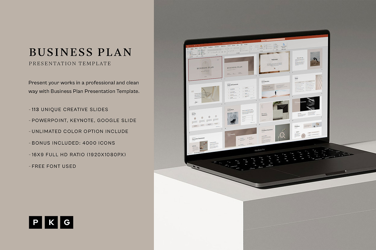 Business Plan Powerpoint Template, a Presentation Template by SlideCo (Photo 4 of 17)