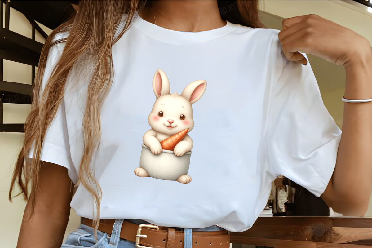 Bunny Pocket Shirt Sublimation Bundl, an Illustration by CrexoraLab (Photo 5 of 5)