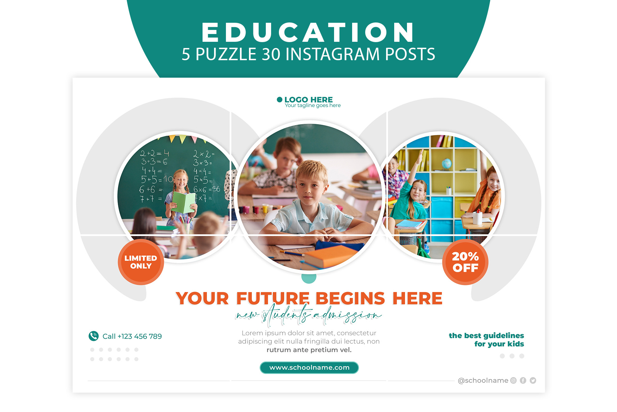 Instagram Puzzle Templates Education, a Social Media Template by ...