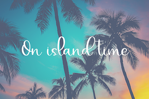 Island Getaway, Cute Script Font