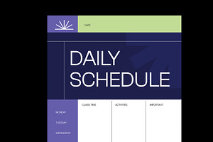 Modern Daily Weekly School Planner