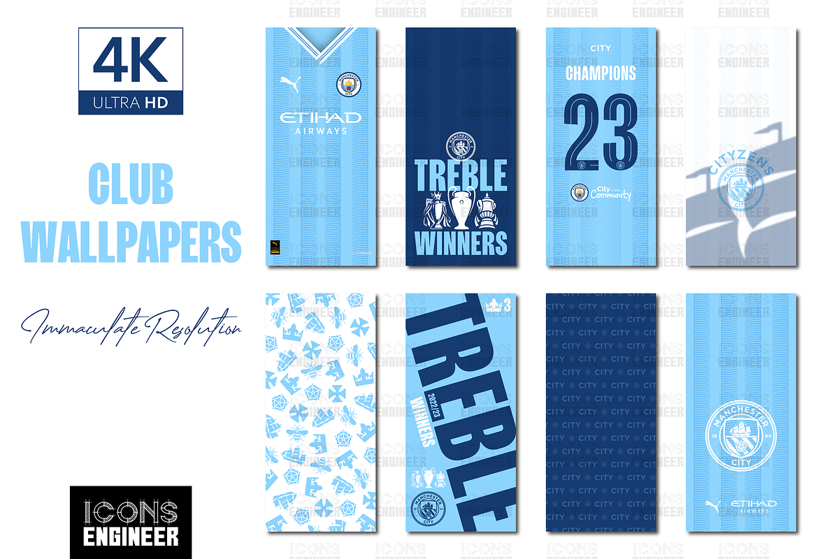 Man City 23/24 Theme Pack | Home Kit, an Icon by IconsEngineer (Photo 8 of 11)