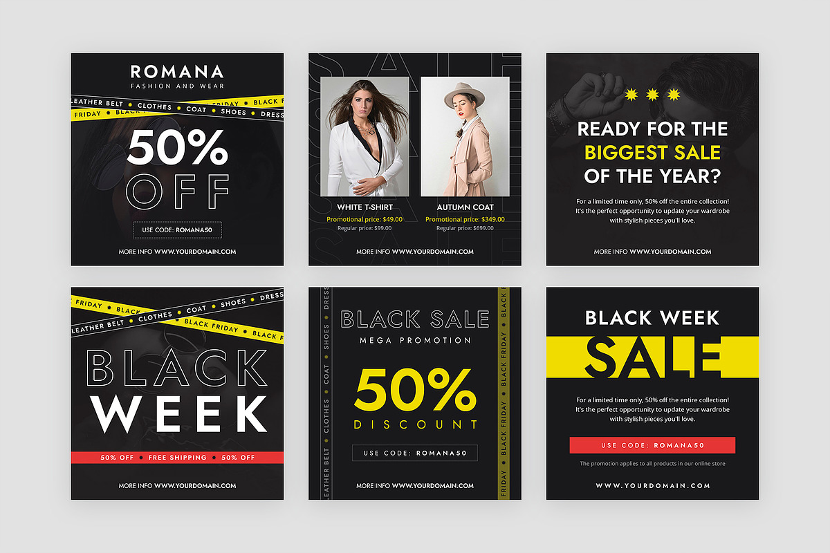 Fashion Black Friday Sale Instagram, a Social Media Template by artbart (Photo 3 of 6)