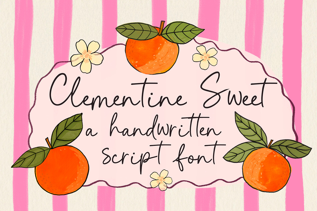 Clementine Sweet Handwritten Font, a Handwritten Font by Lemon Pie Studio (Photo 1 of 13)