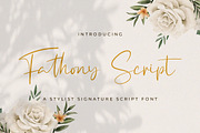 Fathony Script - Handwritten Font, a Script Font by StringLabs (Thumbnail 1 of 7)