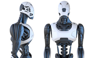 Robot isolated on white