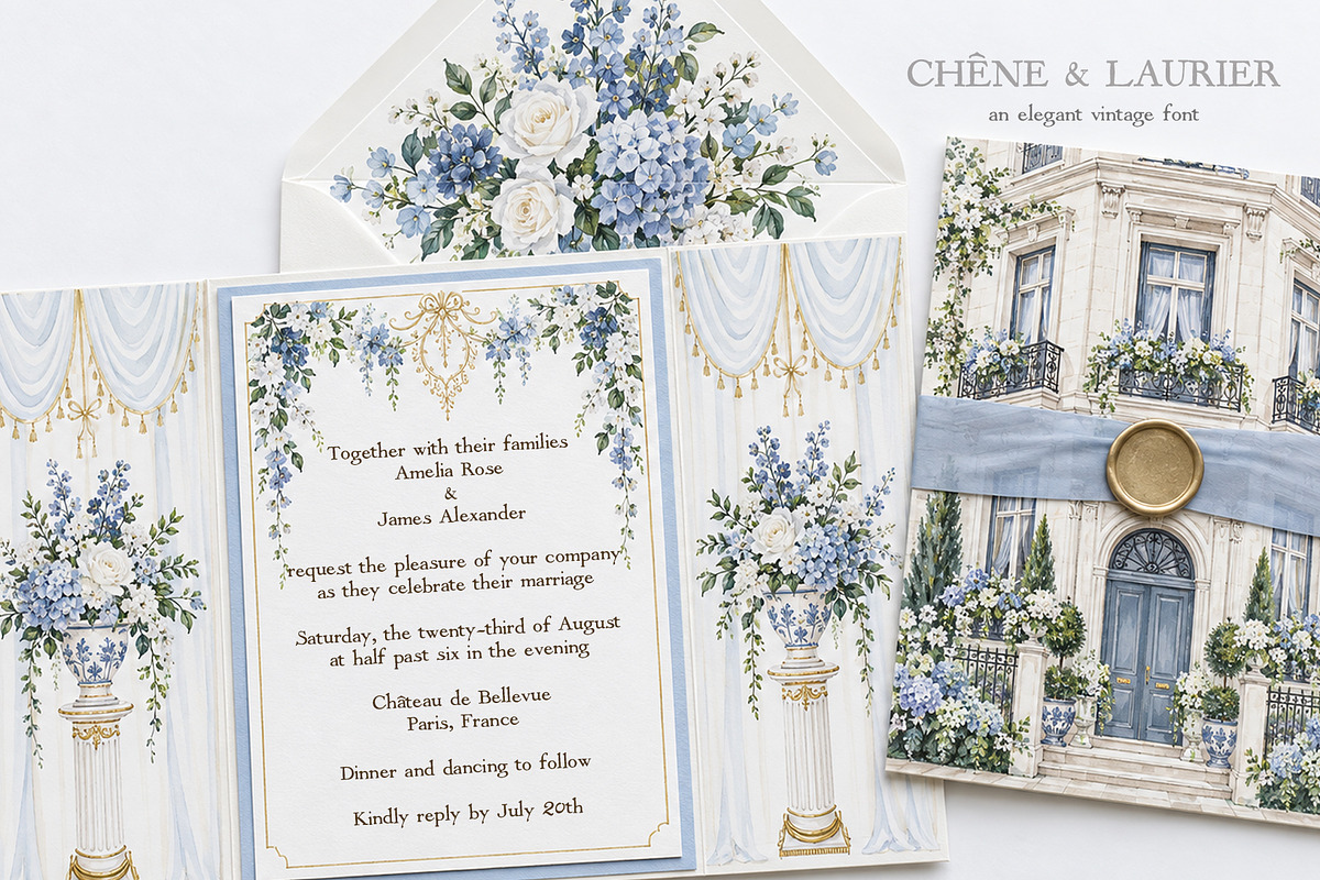 Chene & Laurier Elegant Serif Font, a Serif Font by LABFcreations (Photo 8 of 10)