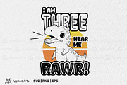 I Am Three Hear Me Rawr 3rd Birthday, an Object Graphic by Applied Arts (Thumbnail 1 of 4)