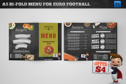 A5 Bi-Fold Menu Euro 2016 Football, a Brochure Template by Studio 19 (Thumbnail 5 of 7)