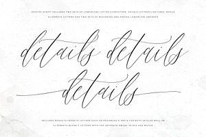 Aristea Modern Calligraphy Script