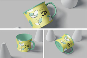 Round Coffee Mug Mockups, a Cups & Container Mockup by megostudi0