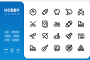 Hobby - Line Icons, an Icon by RudenkoArts (Thumbnail 1 of 4)