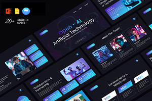 Open Ai Artificial Technology, a Presentation Template by Pradaxa