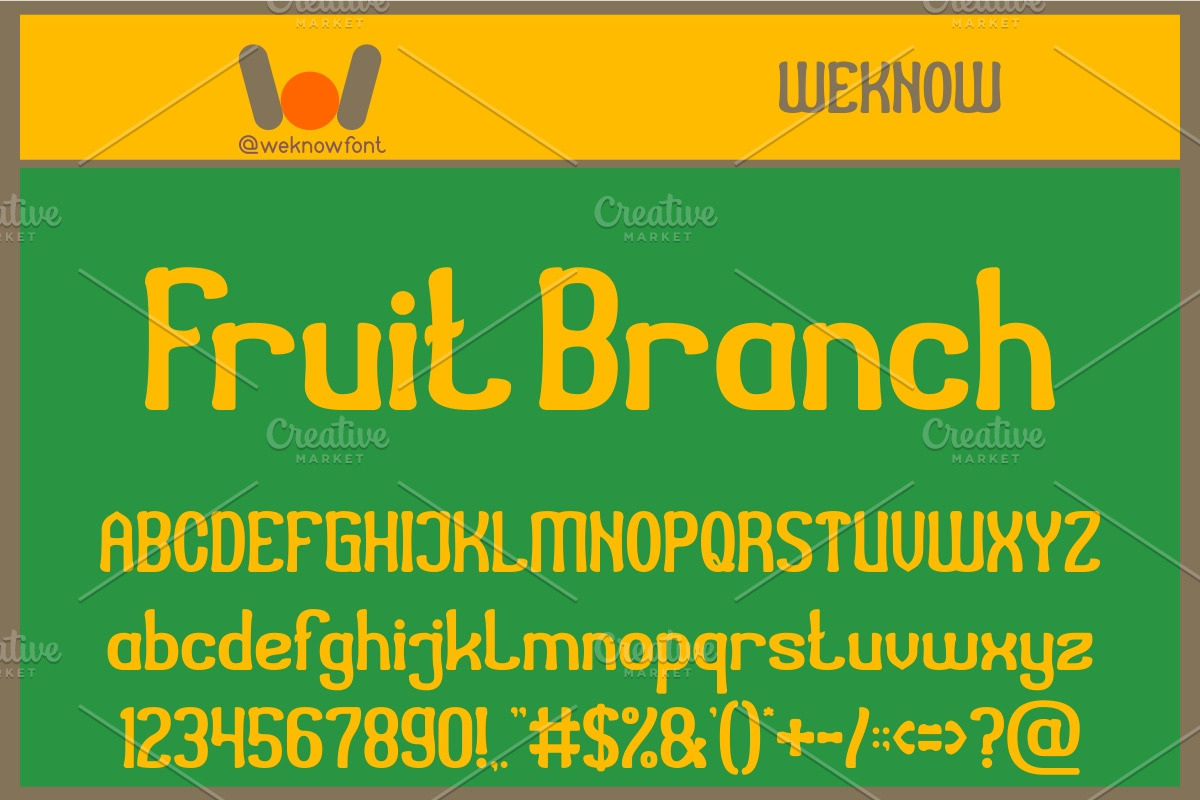 Fruit Branch font, a Font by weknow (Photo 1 of 5)