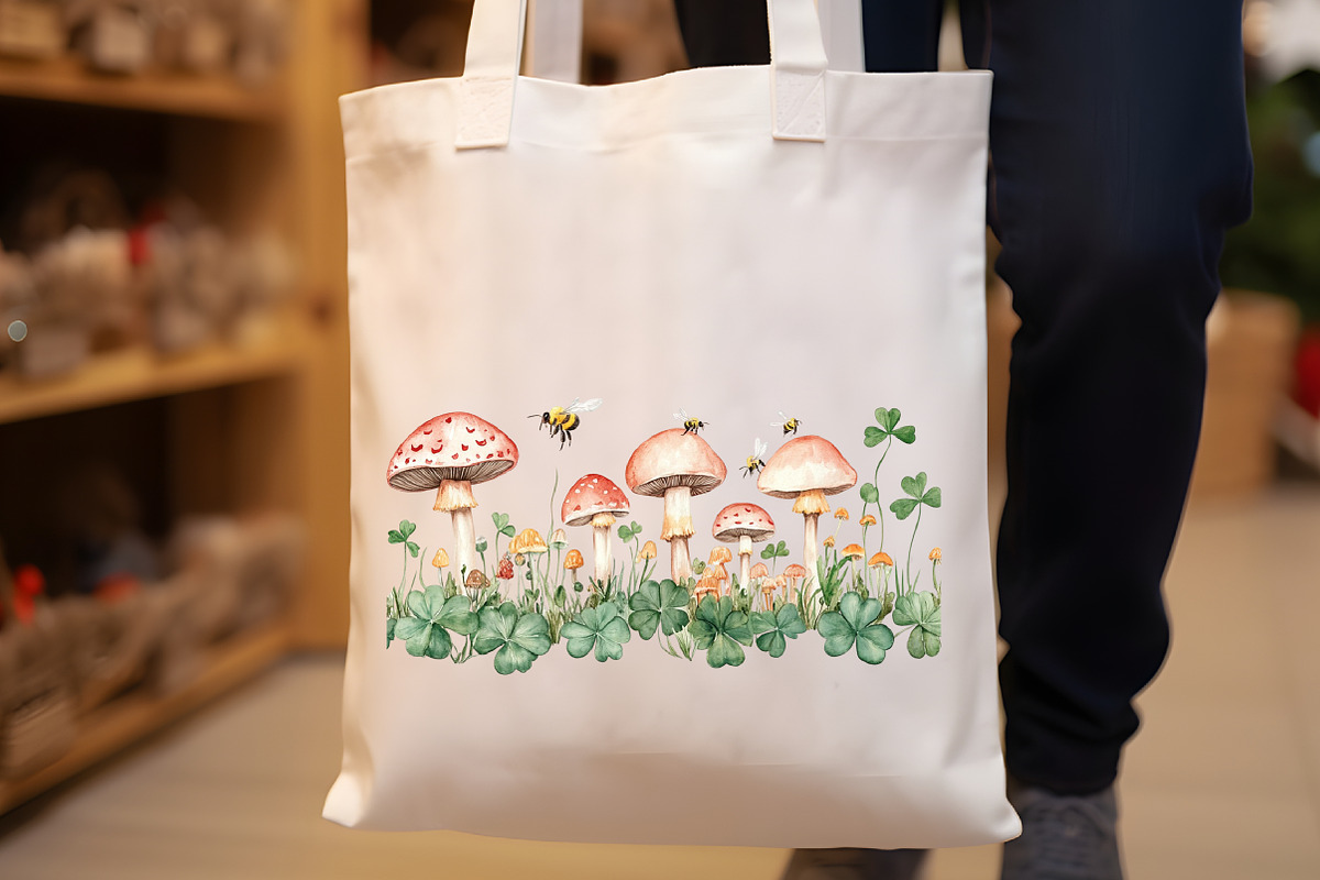 Summer Mushrooms Border Clipart, an Illustration by Rose Art (Photo 6 of 7)