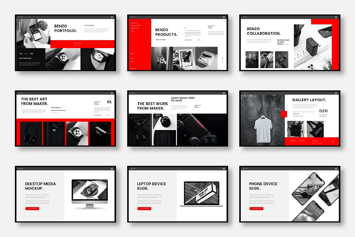 Benzo – Business PowerPoint Template, a Presentation Template by Dens Creative Studio (Photo 4 of 6)