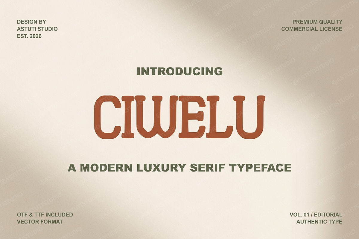Ciwelu | A Sophisticated Serif, a Serif Font by Astuti Studio (Photo 2 of 25)