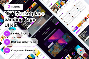 RareNFTs - NFT Landing Page UI Kit