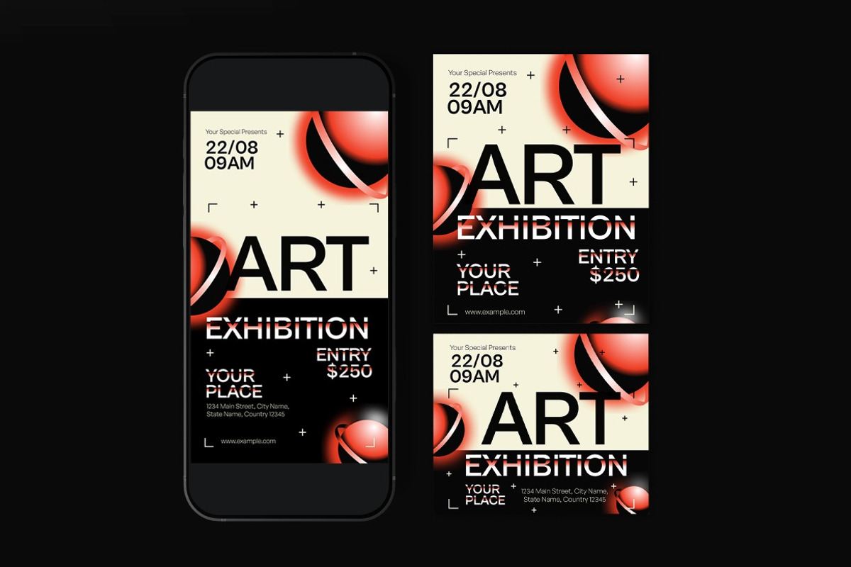 Art Exhibition Flyer, a Flyer Template by graphicook (Photo 3 of 3)