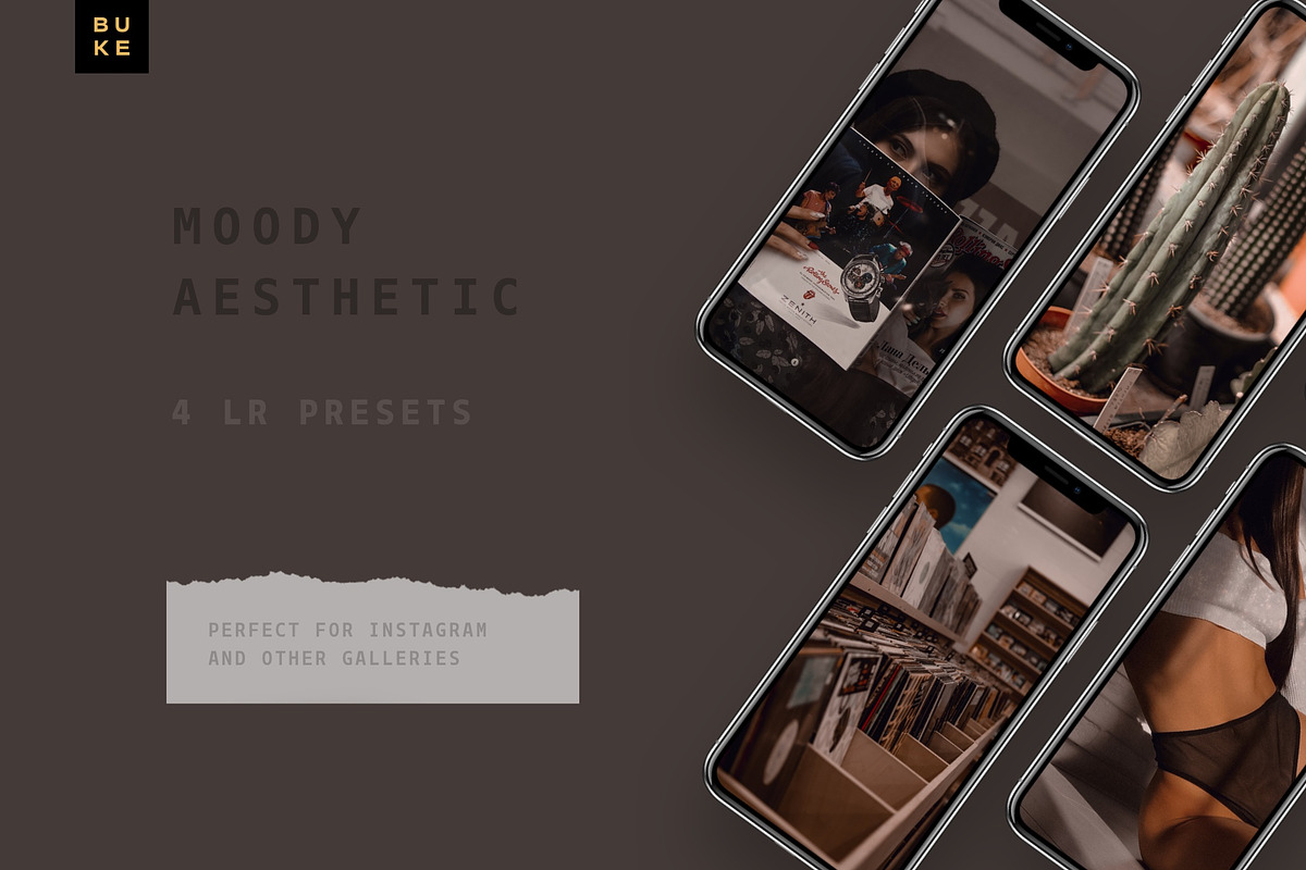 4 Moody Aesthetic Lightroom Presets, a Preset Add-On by SHOOM HOUSE (Photo 2 of 8)