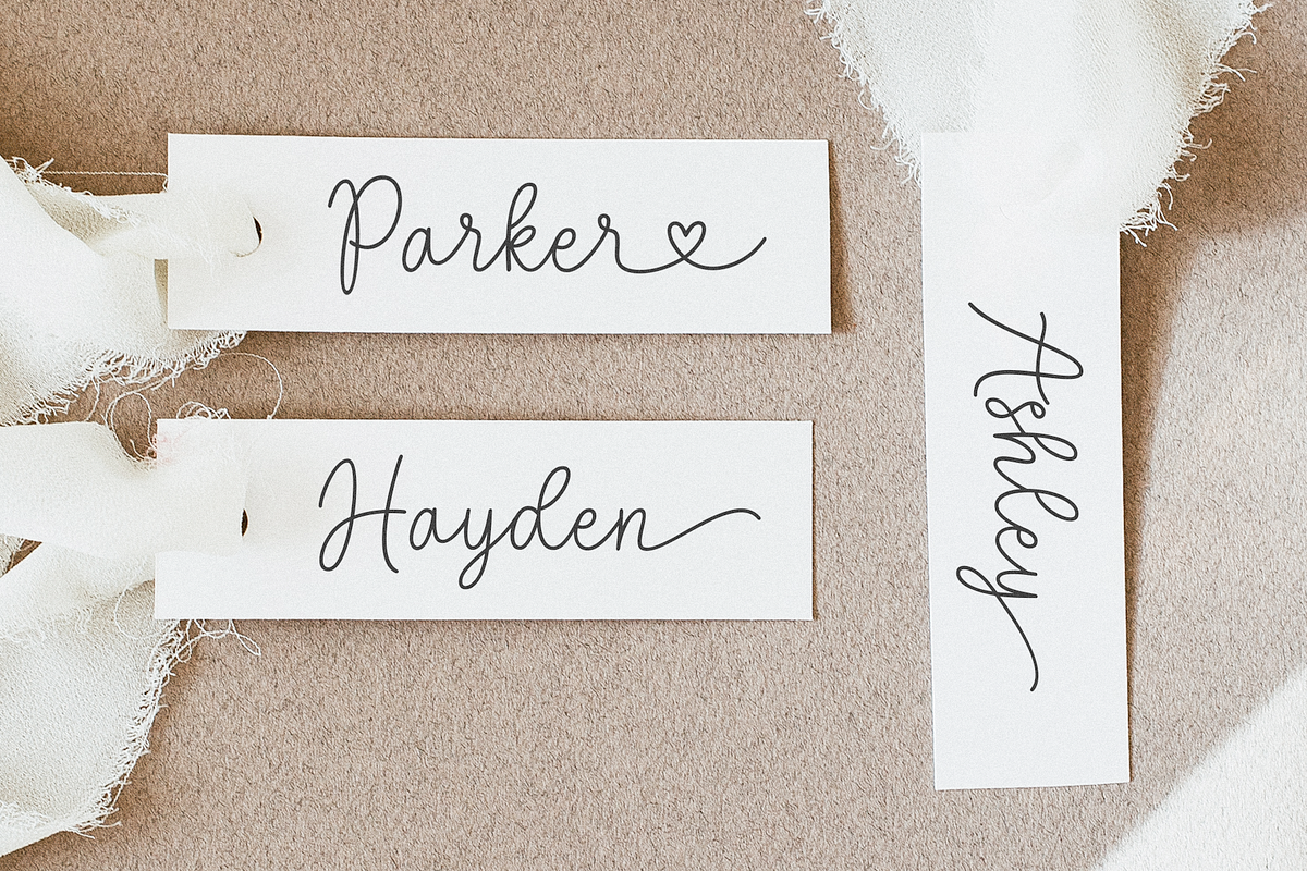 Love Ever | Heart Connector Font, a Script Font by KA Designs (Photo 3 of 11)