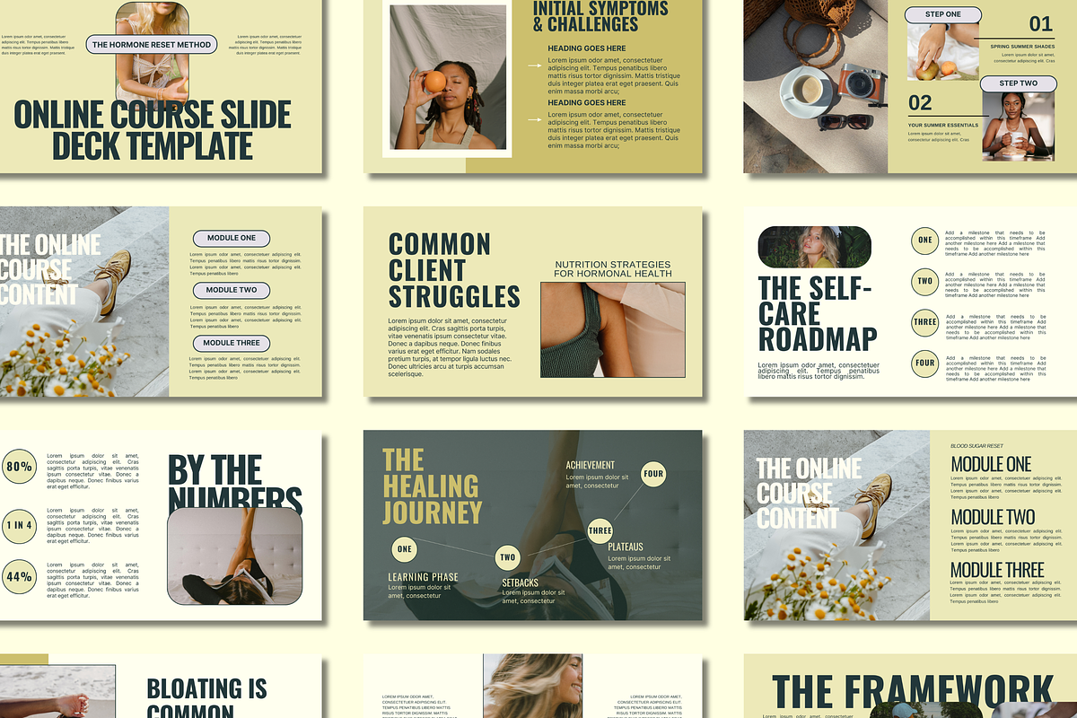Modern Hormone Health Slide Deck, a Presentation Template by Solana Creative Co. (Photo 4 of 8)
