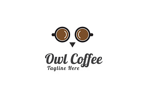 Owl Coffee Logo Template