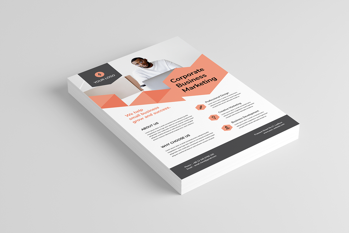 Flyer Bundle | MS Word & Indesign, a Flyer Template by Leaflove (Photo 5 of 10)