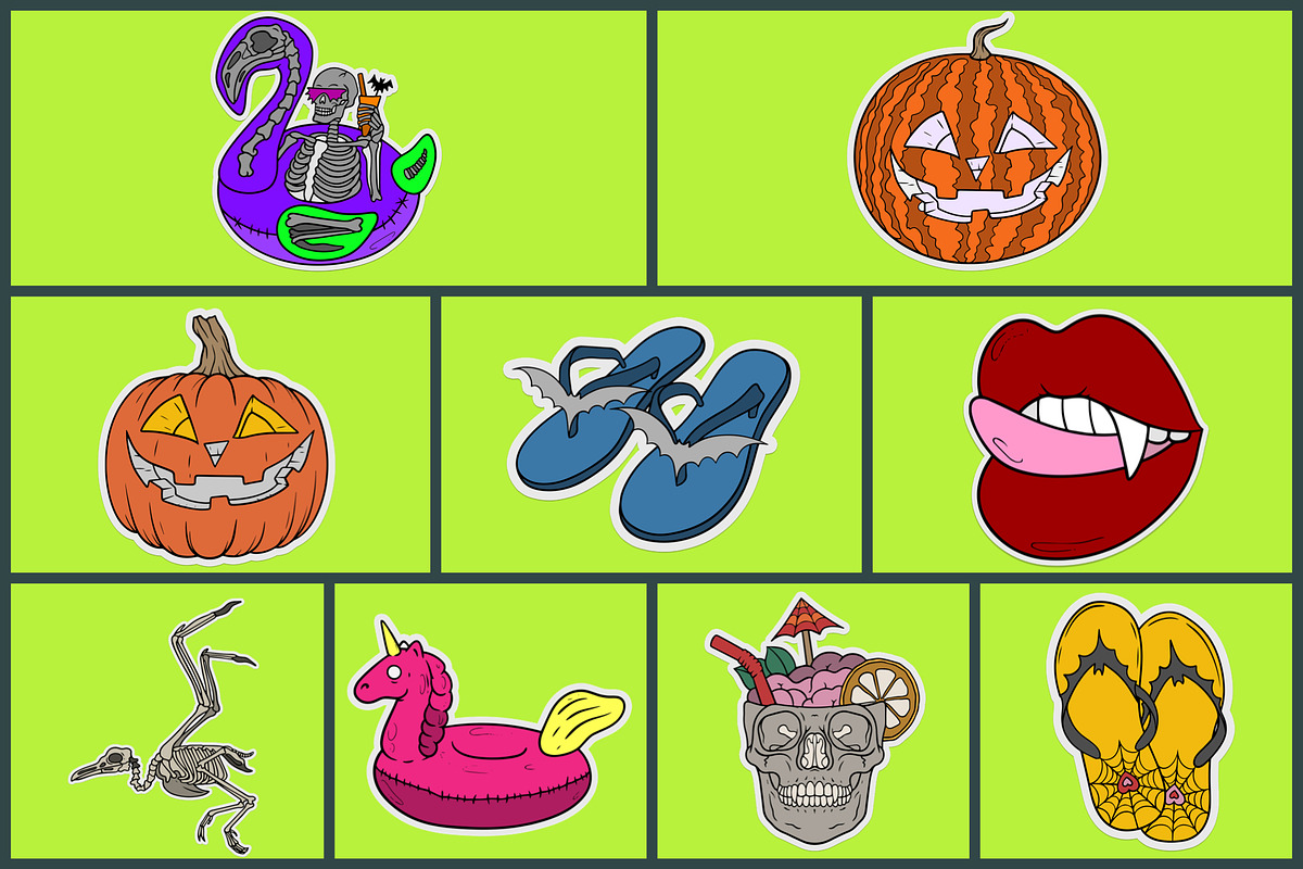 Summerween Hot Ghoul Vector Stickers, an Object Graphic by Jakayla Digital Co (Photo 5 of 7)