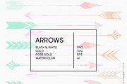 SVG Arrows, Gold Foil & Watercolor, a Graphic by Palette Pursuit (Thumbnail 5 of 6)