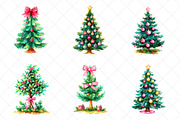Christmas Tree Brush Stroke Bundle, an Illustration by SinaCreation (Thumbnail 3 of 7)