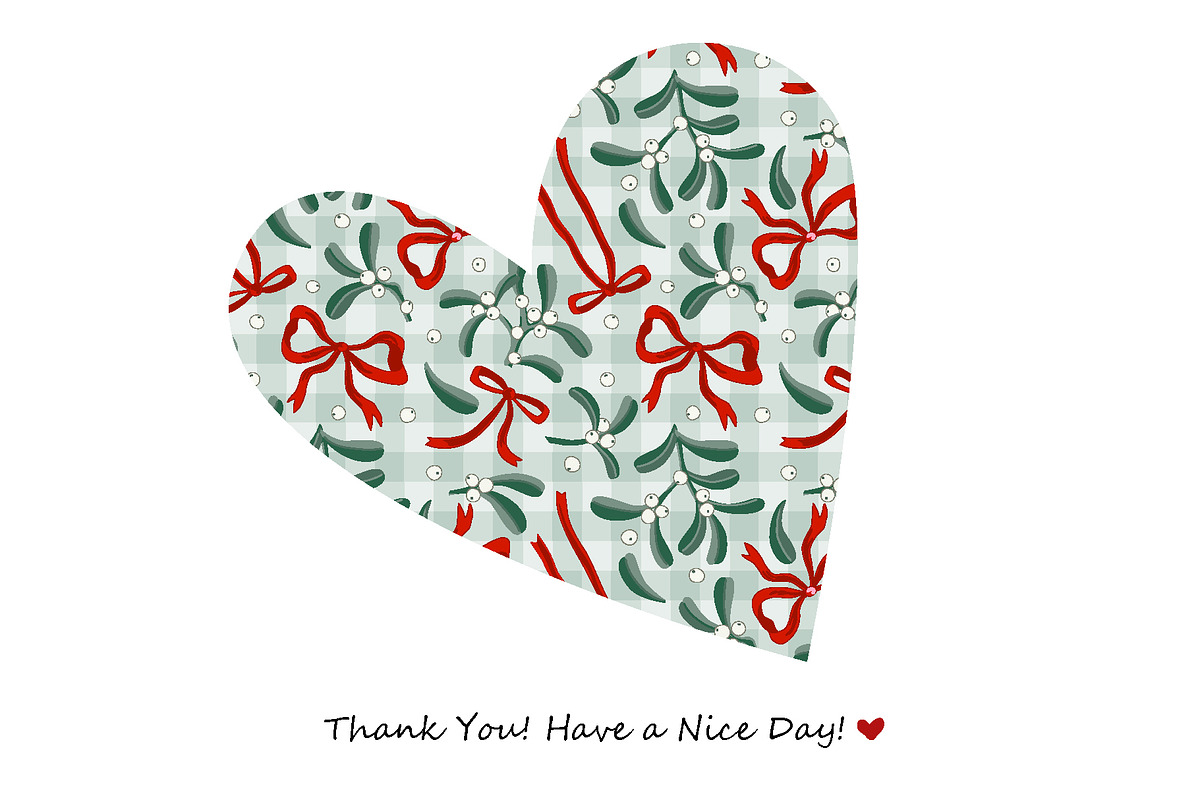 Mistletoe and Bows Seamless Patterns, a Pattern Graphic by Toltemara (Photo 3 of 3)