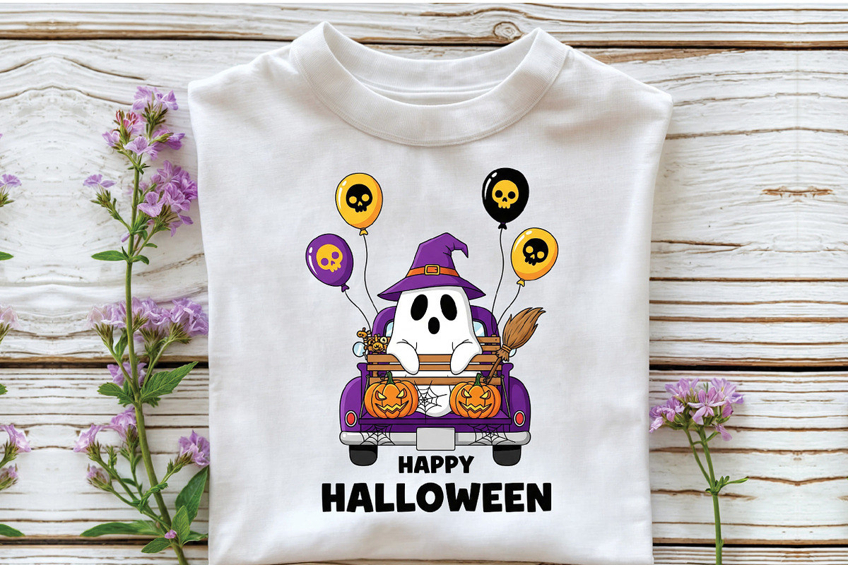 Happy Halloween Boo Truck PNG, an Illustration by Craft Nest (Photo 5 of 6)