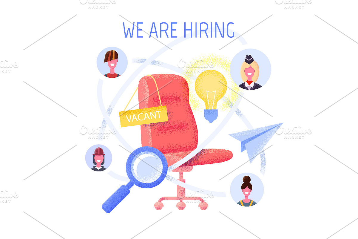 Vector Job Agency Set, a Person Illustration by Zonda (Photo 2 of 13)