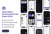 Home Helper On Demand Service App UI, an UI Kit Template by Futurelens (Thumbnail 1 of 8)