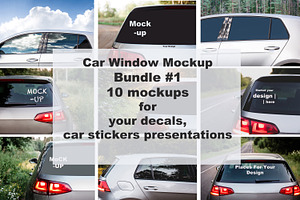 Car window Mockup Car amazing decal