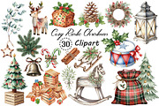 Cozy Rustic Christmas Clipart Bundle, an Illustration by Creative Art (Thumbnail 1 of 10)