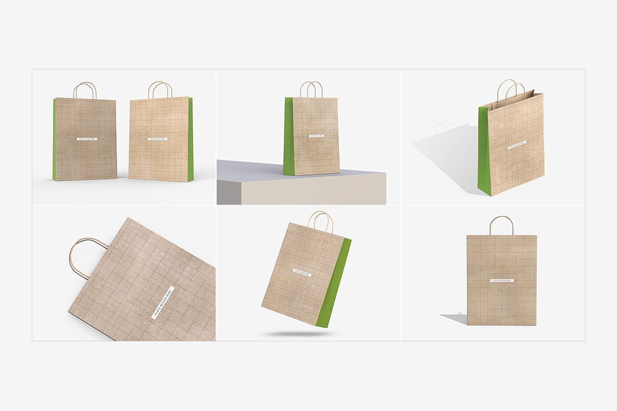 Craft Paper Bag Packaging Mockups, a Packaging Mockup by shaikerintu (Photo 4 of 11)