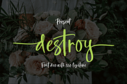 Destroy Duo With 100 Ligature, a Script Font by Meutuwah (Thumbnail 1 of 8)