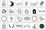 100 hand drawn elements, an Illustration by Cozy pattern shop (Thumbnail 2 of 7)